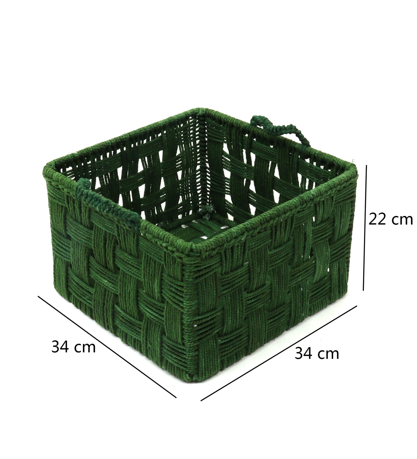 Cotton Rope Basket Green (Large)