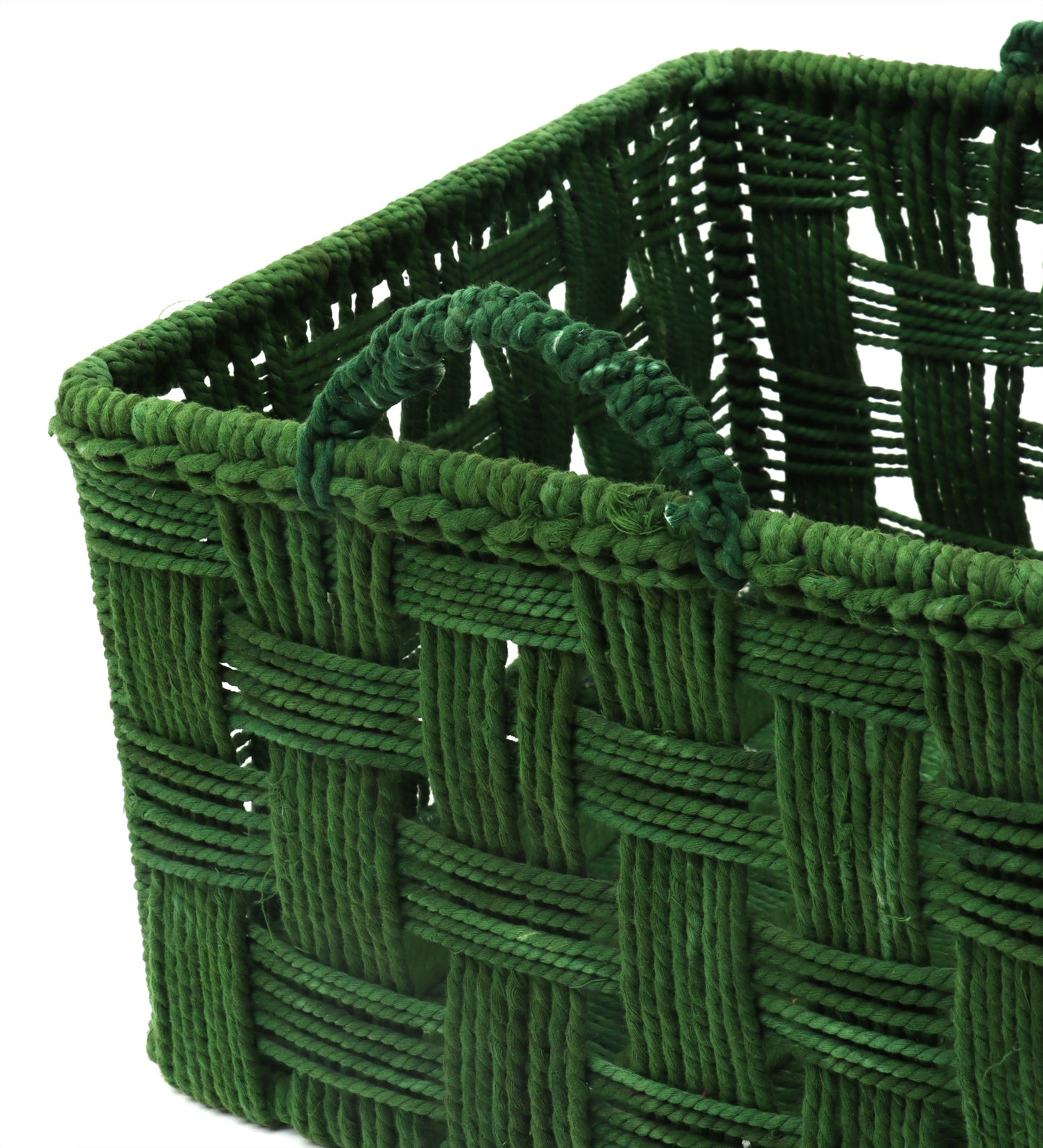 Cotton Rope Basket Green (Large)