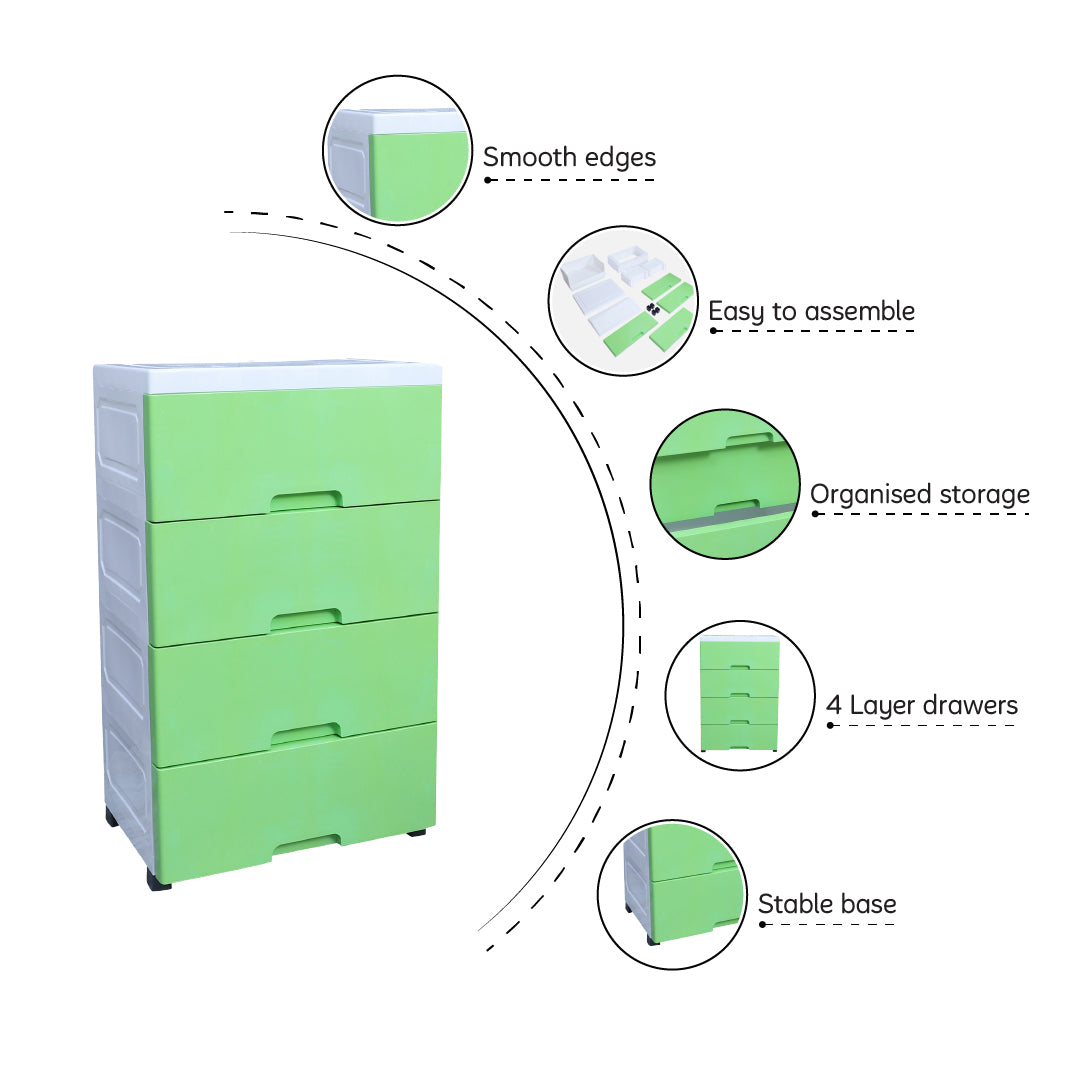 Soft Hued Chest Of Drawer Green