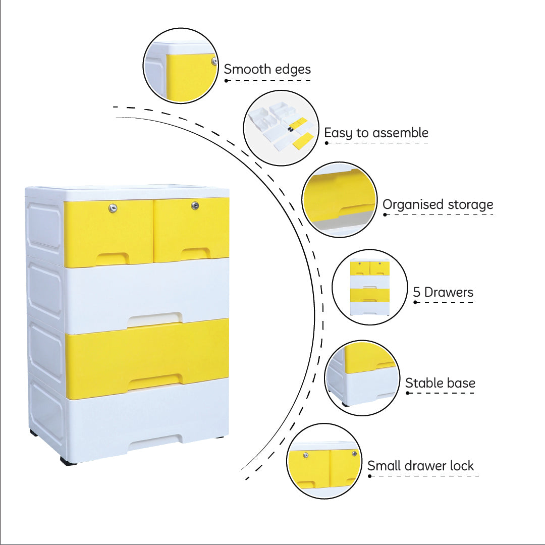 Soft Hued Chest Of Drawer