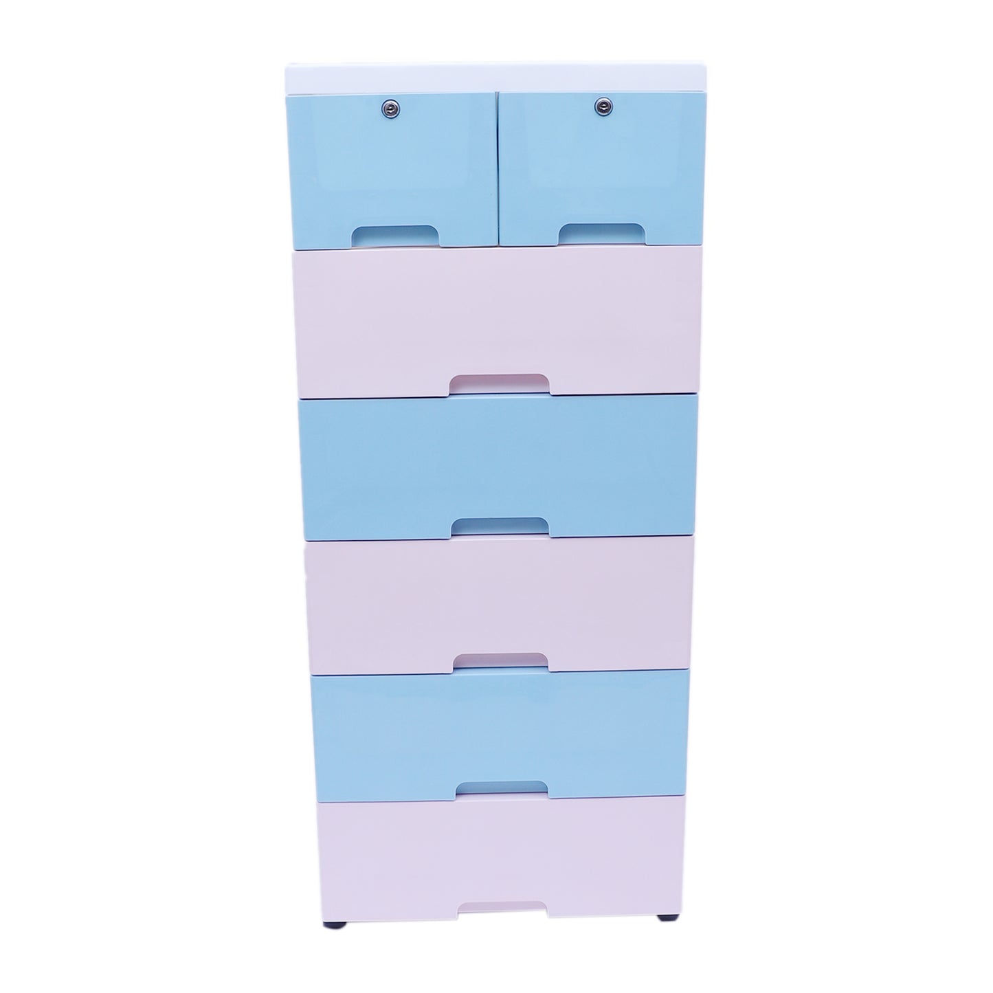 Soft Hued Chest of Drawer 3 Pink & 3 Blue