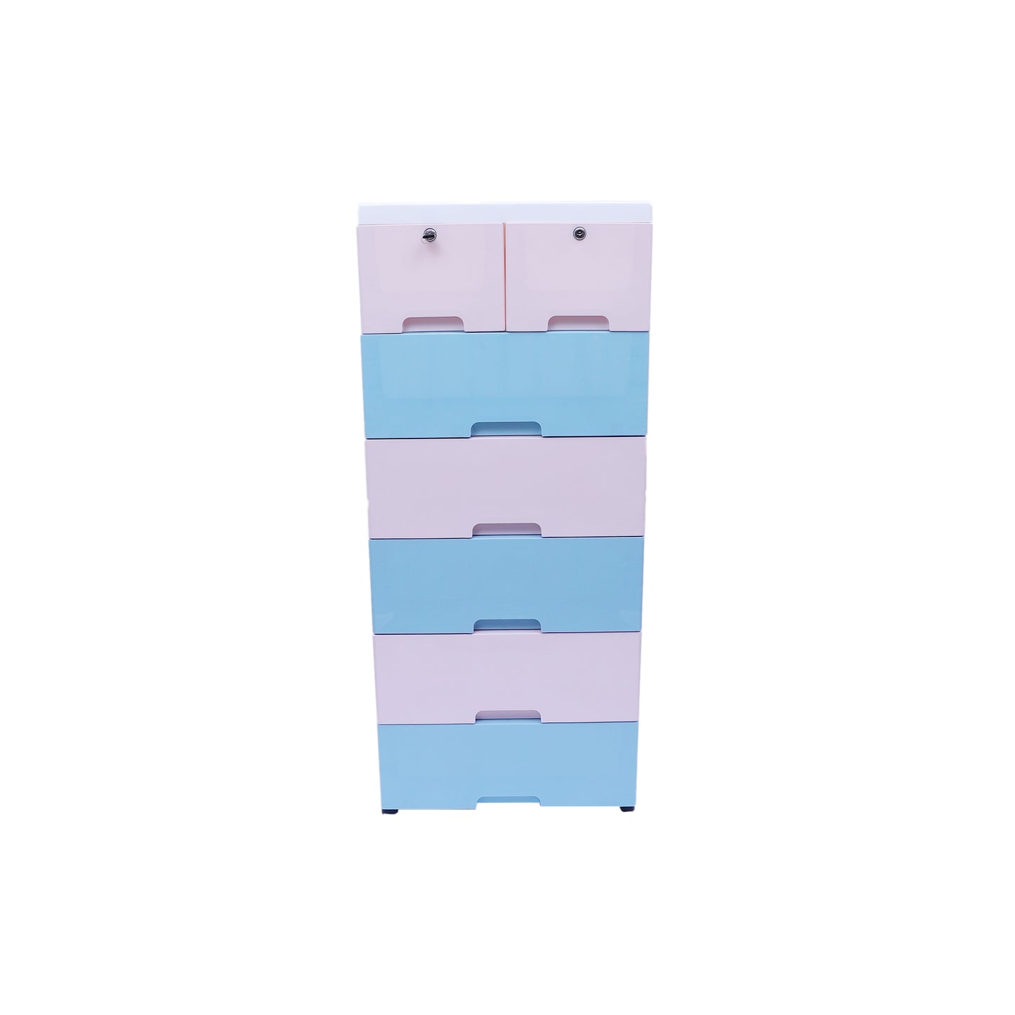 Soft Hued Chest of Drawer Pink & Blue