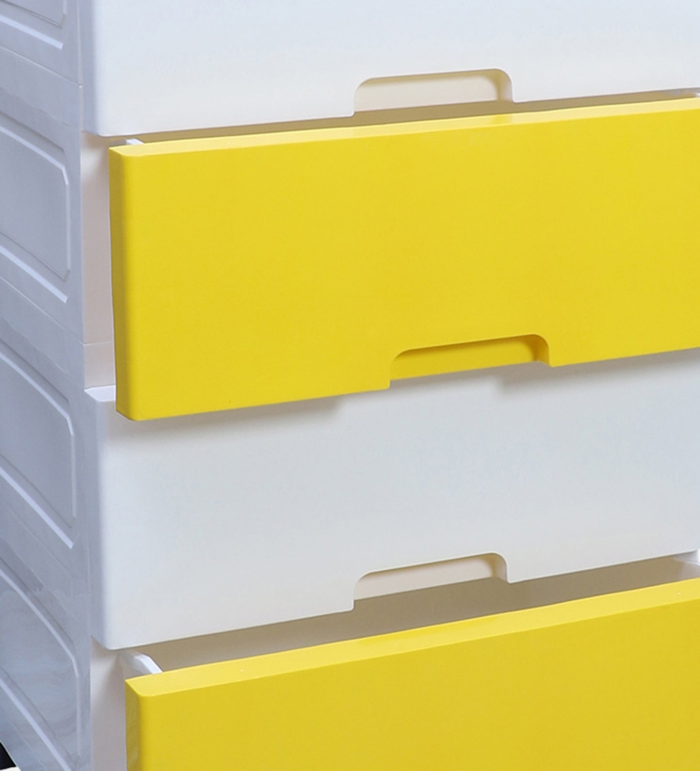 Soft Hued Chest Of Drawer White & Yellow (Large)