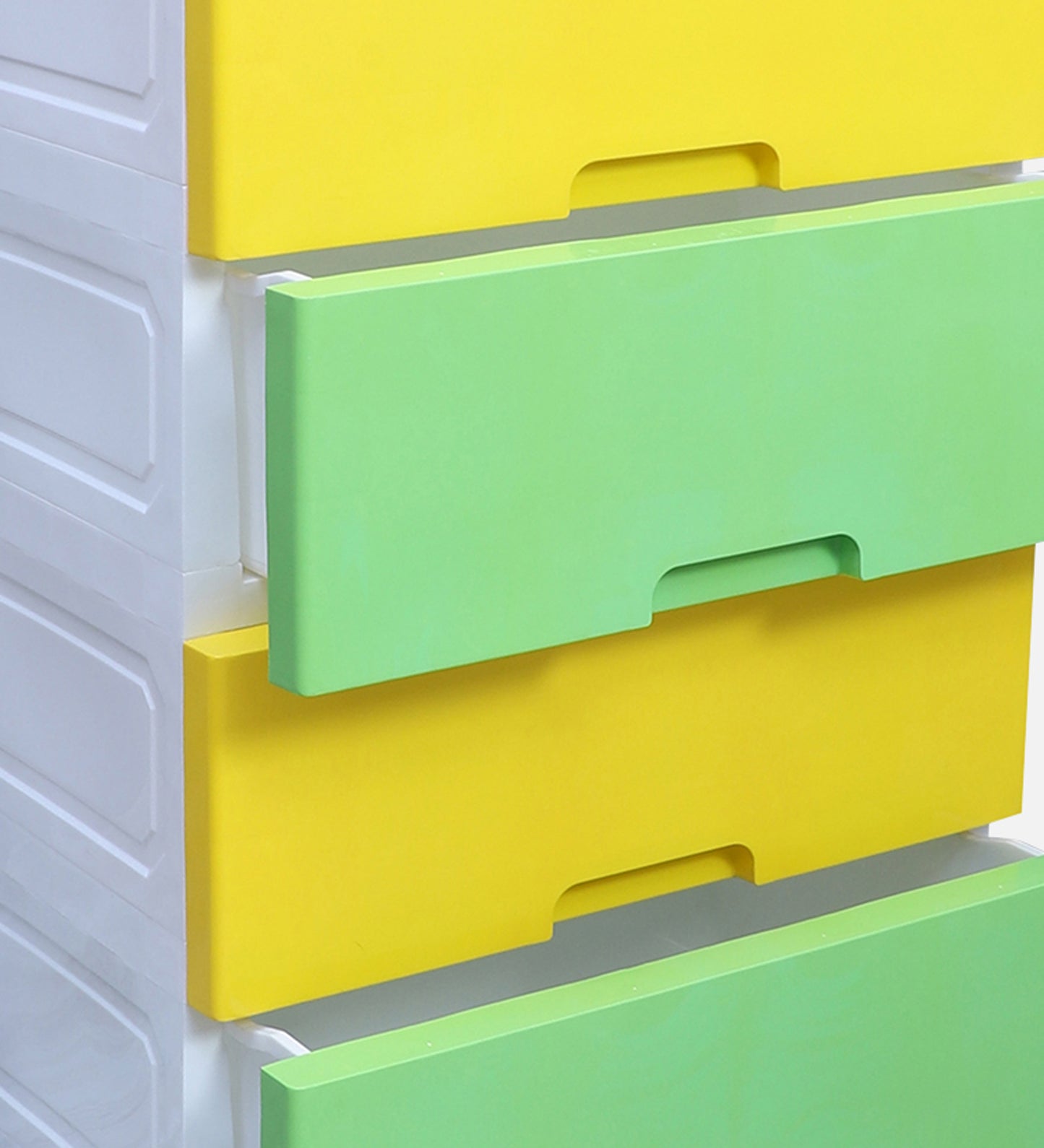 Soft Hued Chest Of Drawer Green & Yellow