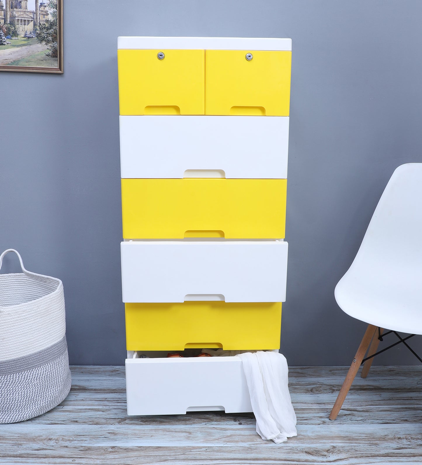 Soft Hued Chest of Drawer
