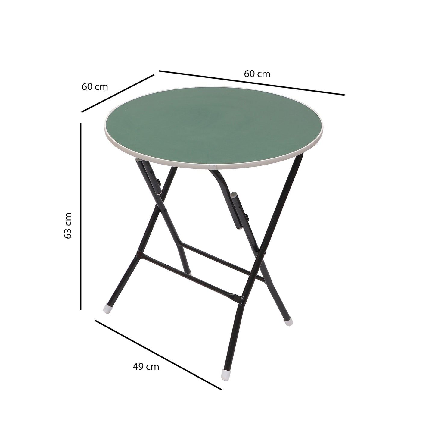 Foldable Round Table Chair Set Green (Large)