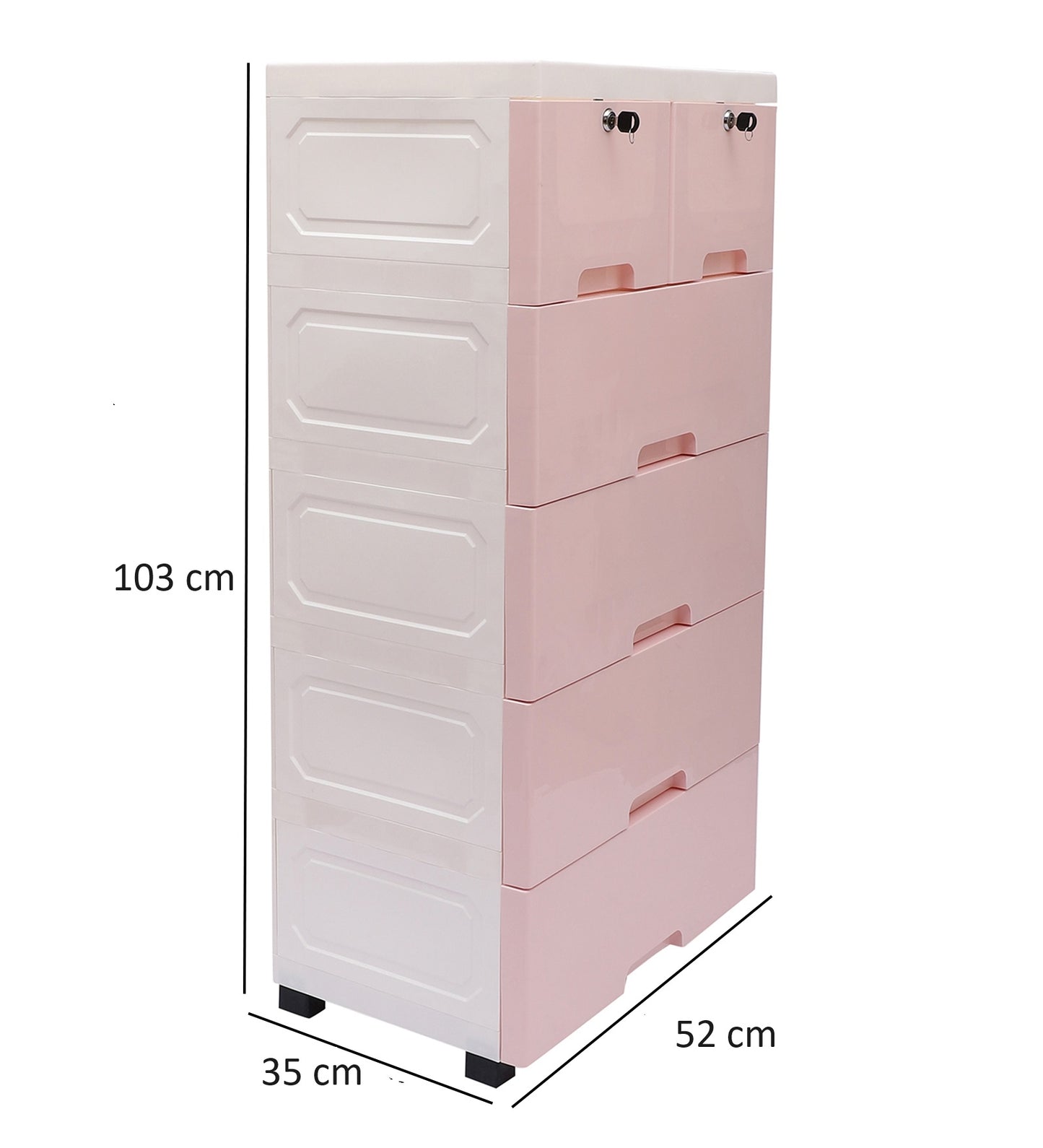 Soft Hued Chest Of Drawer Pink