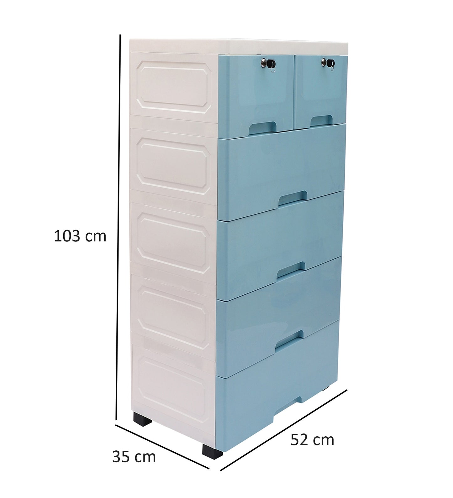 Soft Hued Chest Of Drawer Blue