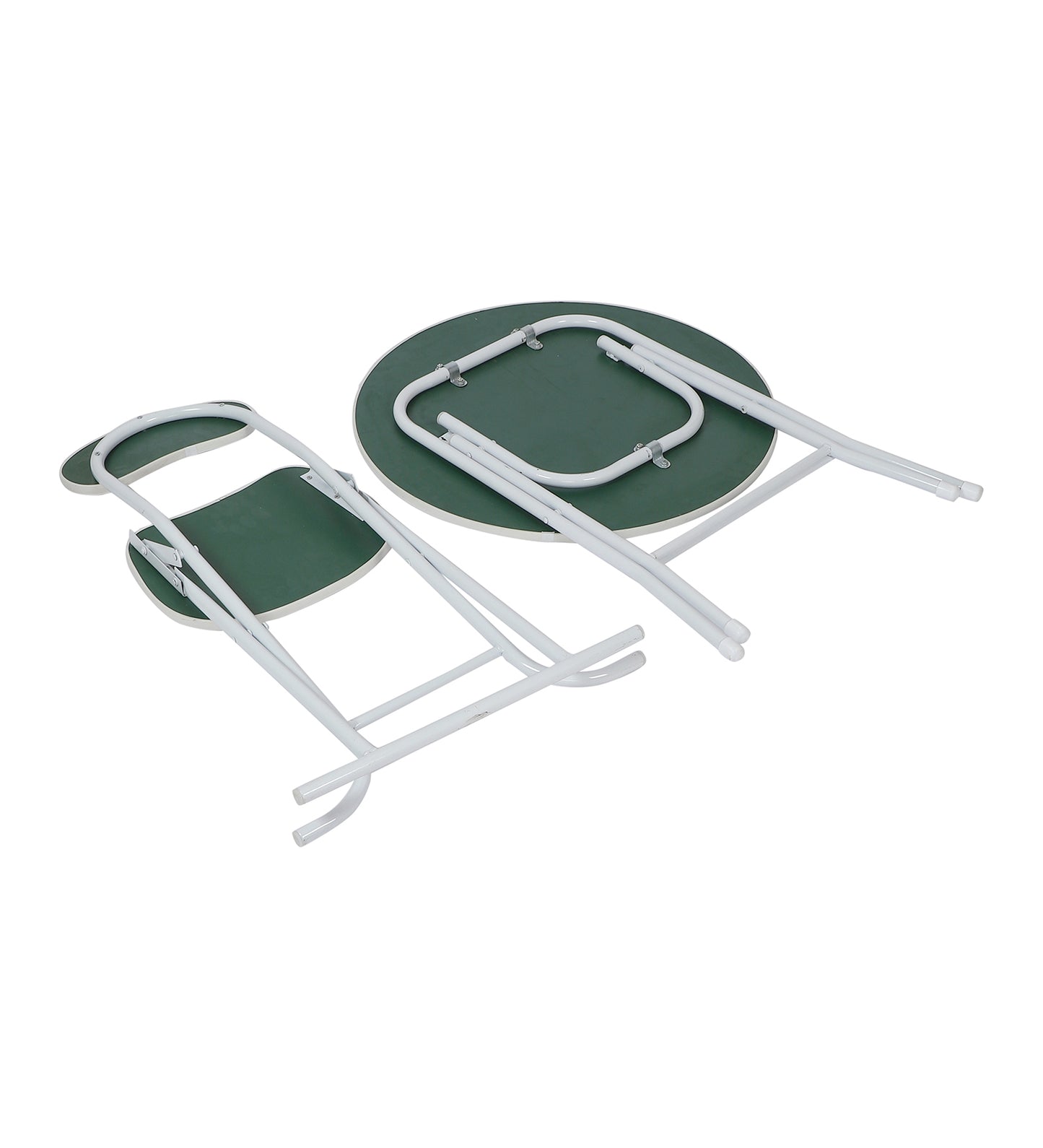 Foldable Round Table Chair Set Green(Large)