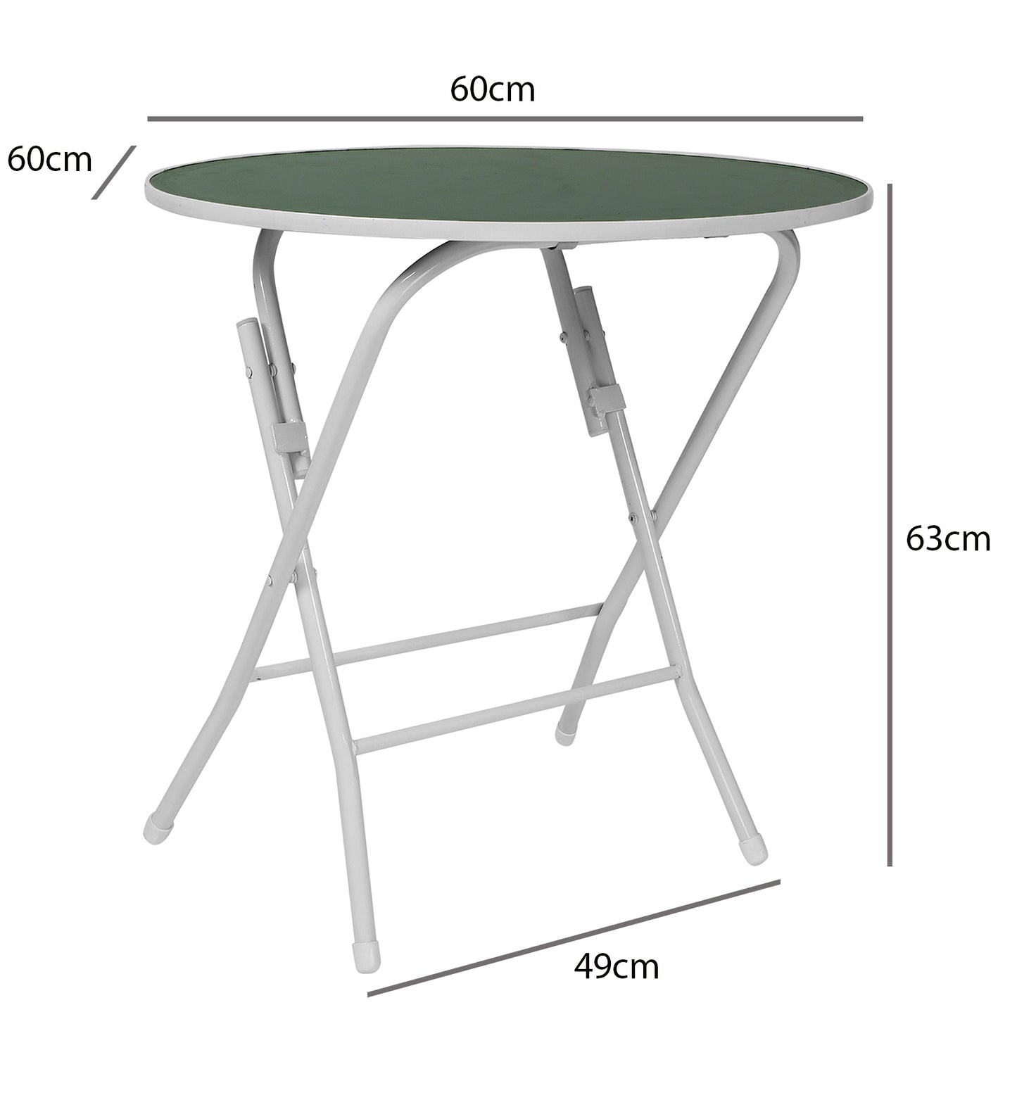 Foldable Round Table Chair Set Blue (Large)