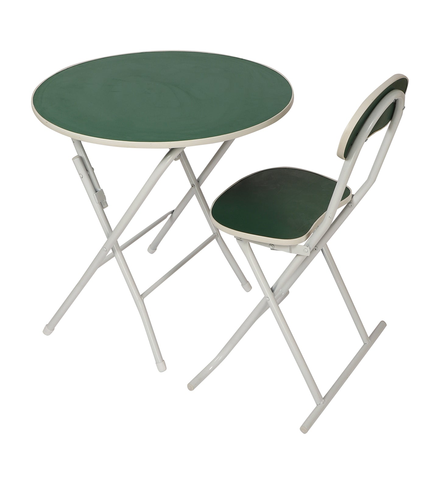 Foldable Round Table Chair Set Green(Large)