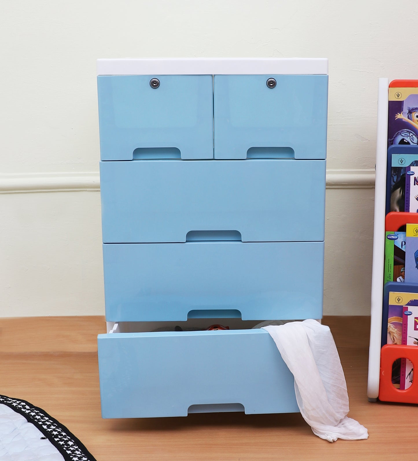 Soft Hued Chest Of Drawer Blue
