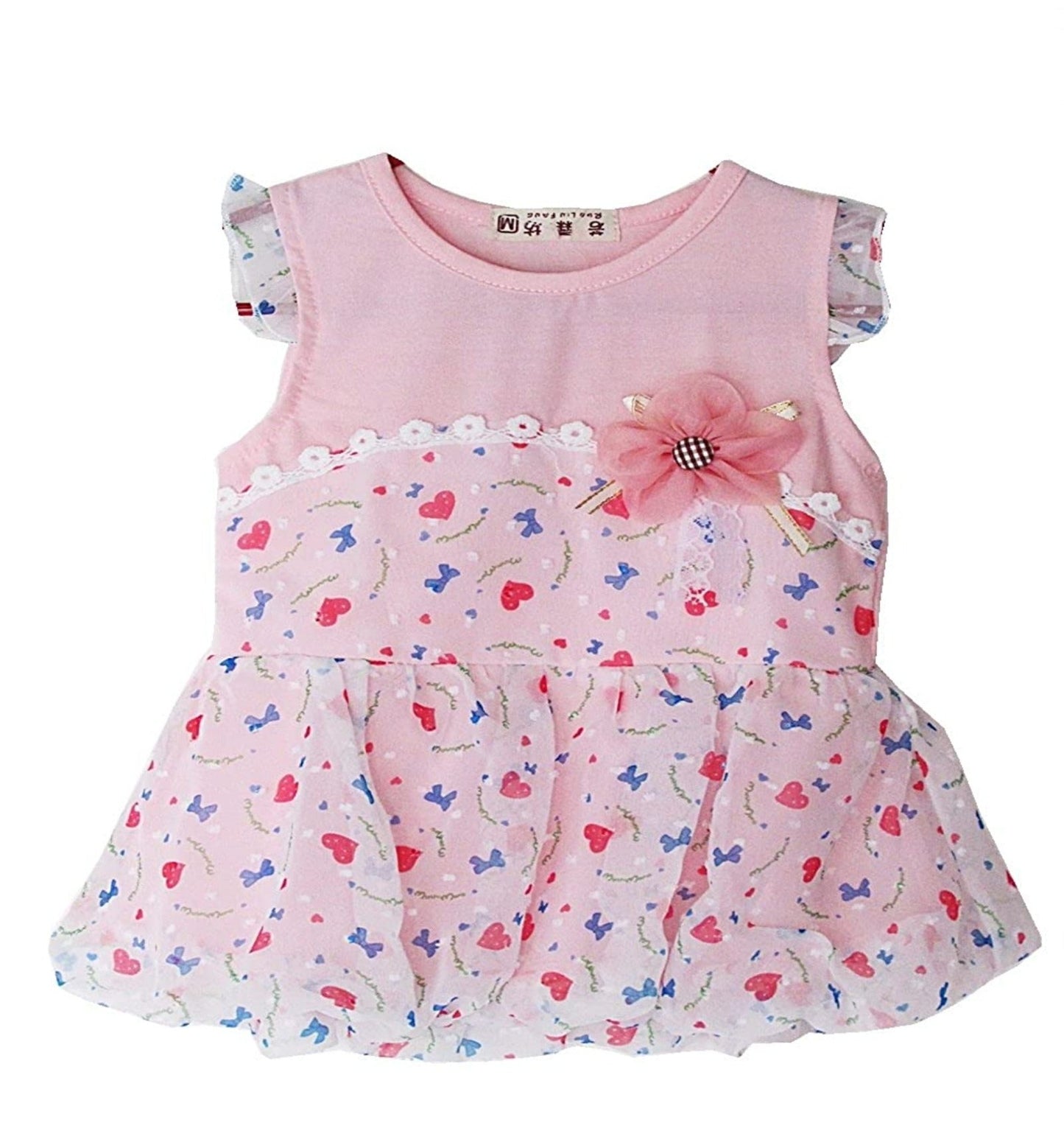 Pink Chiffon Party Dress 6-12 Months