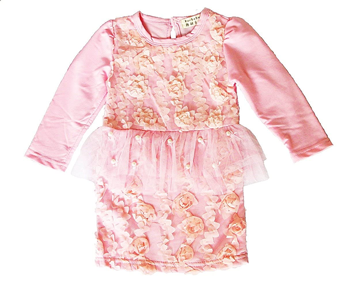 Pink Rose Cotton Party Dress 2-5 Years