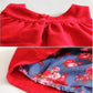 Red Flower Birthday Woolen Dress 7-8 Years