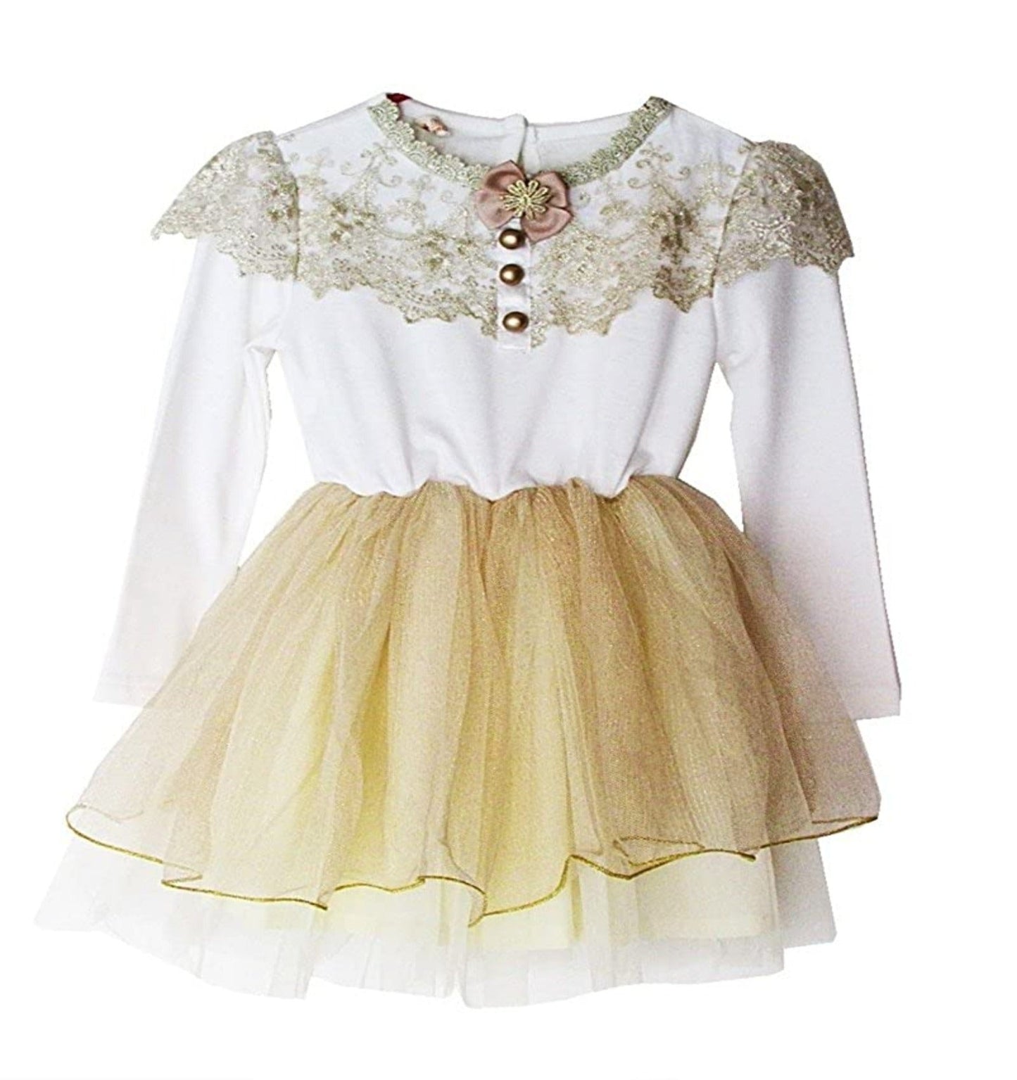 White Net Fairy Party Dress Shimmer 2-6 Years