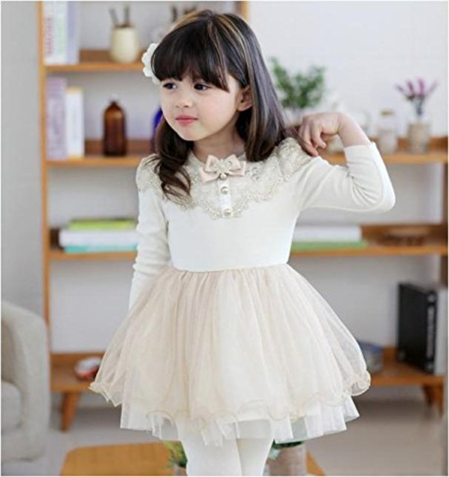 White Net Fairy Party Dress Shimmer 2-6 Years