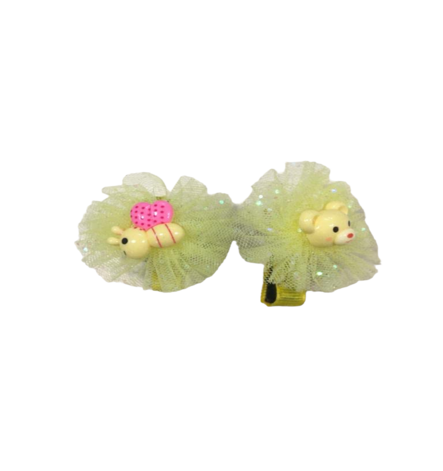 Yellow Glitter Clips