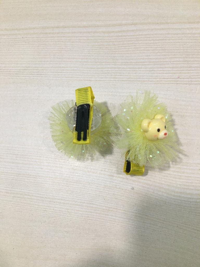 Yellow Glitter Clips