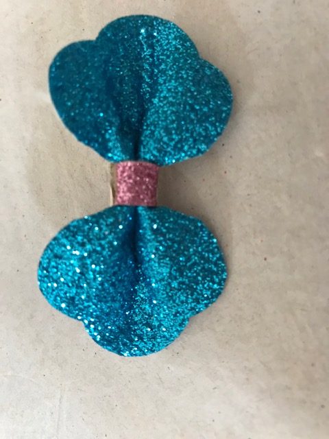 Blue Glitter Hair Clip