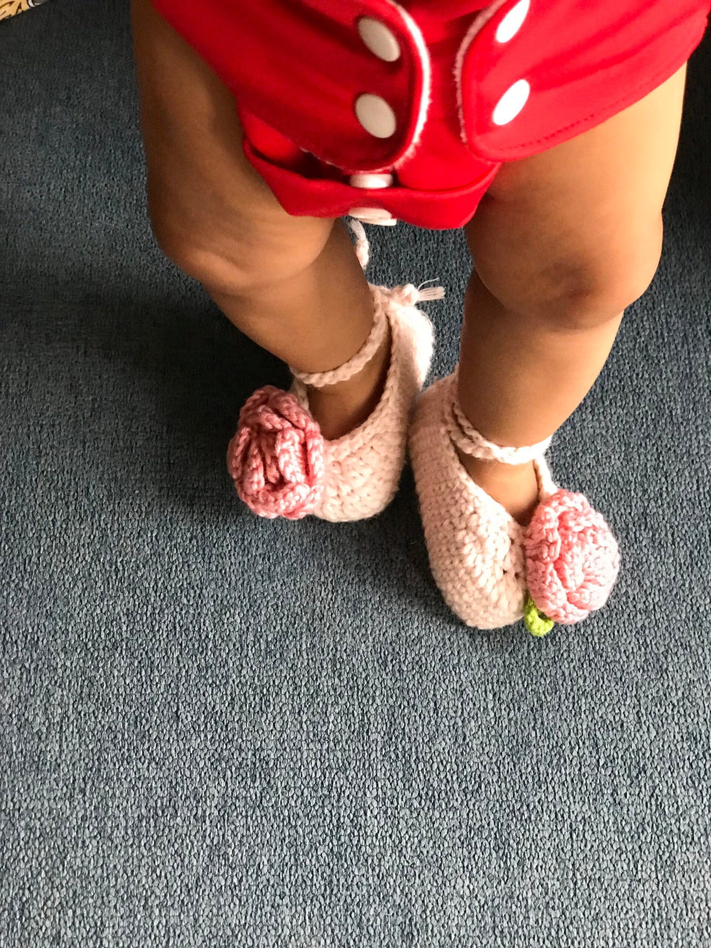 Newborn Baby Handmade Prewalker Booties 3-6 Months