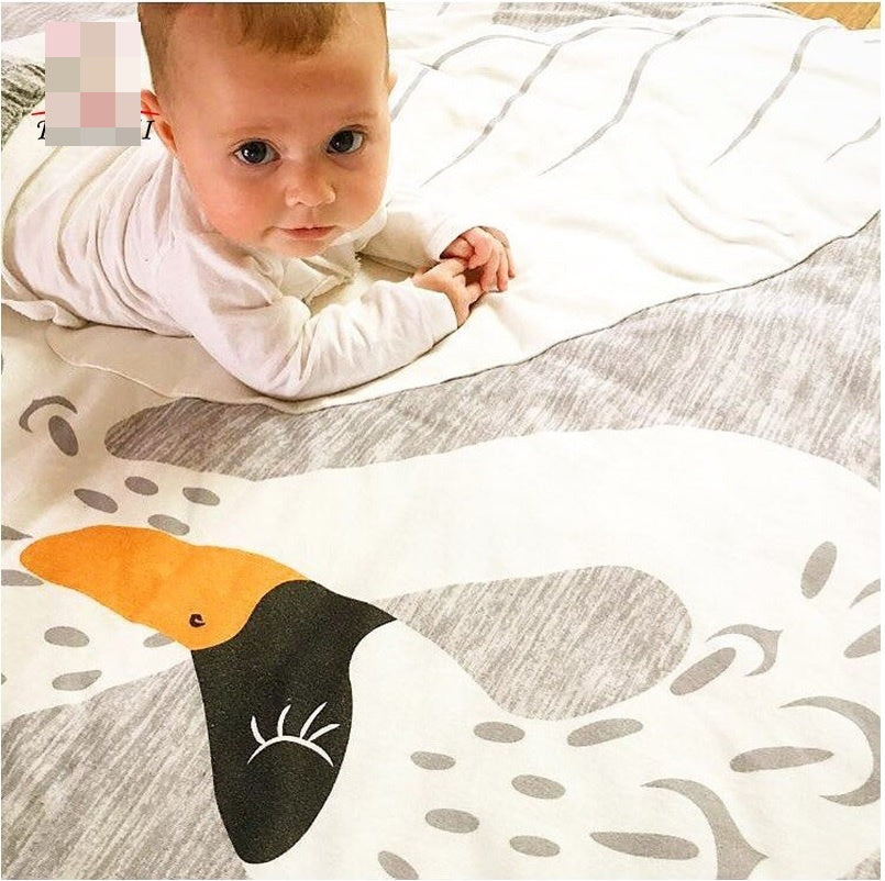 Swan Blanket Play Mats Crawling Rug
