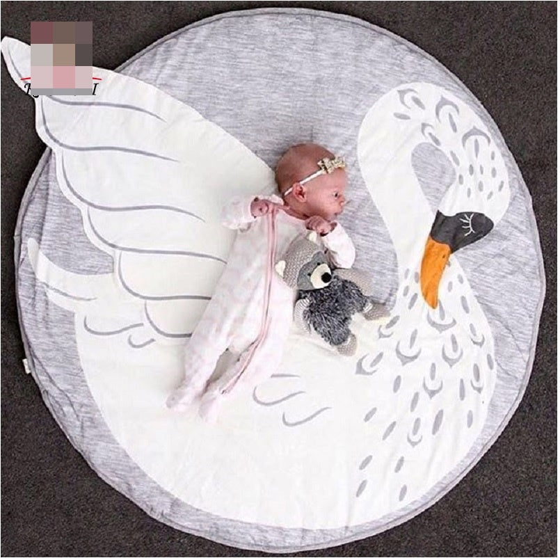 Swan Blanket Play Mats Crawling Rug
