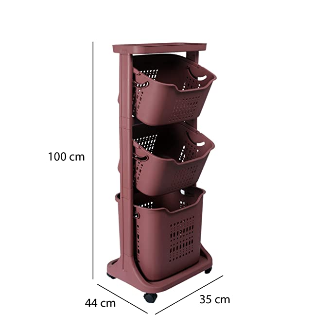 Storage Rolling Cart (Brown)
