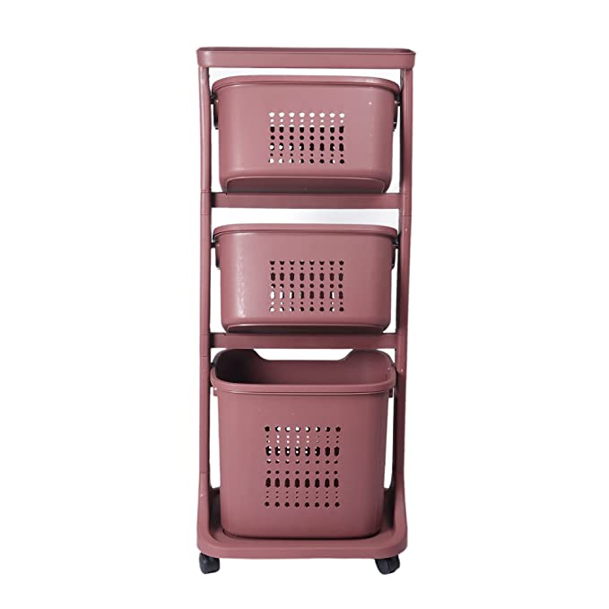 Storage Rolling Cart (Brown)
