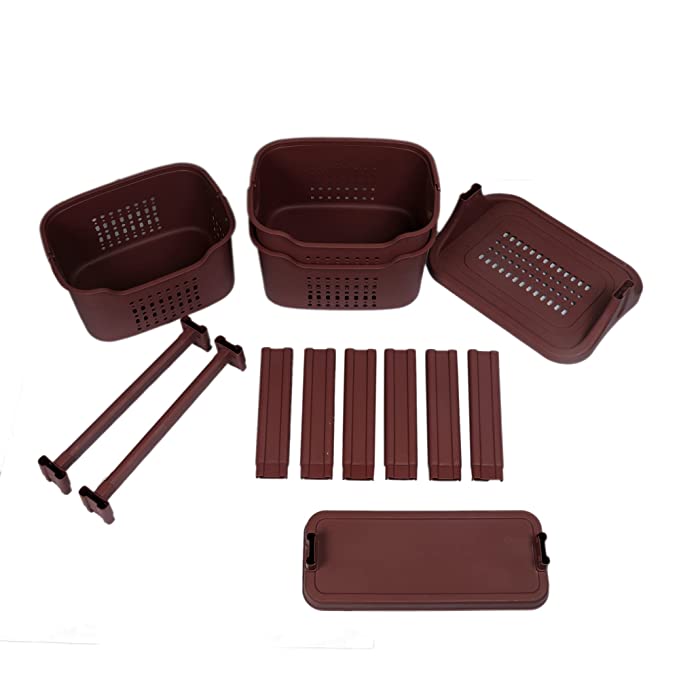 Storage Rolling Cart (Brown)