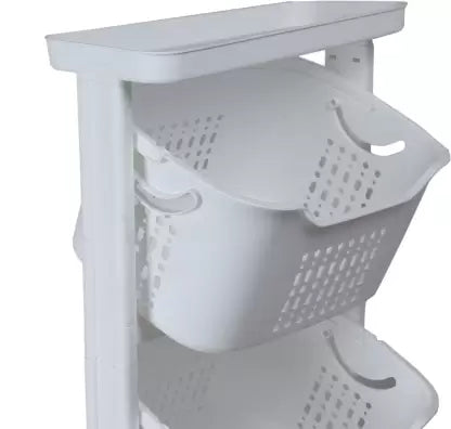 Plastic Wall Shelf (Number of Shelves - 3, White)