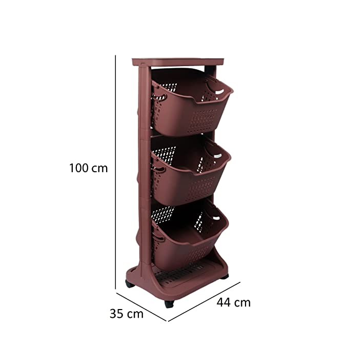 Storage Rolling Cart (Brown)