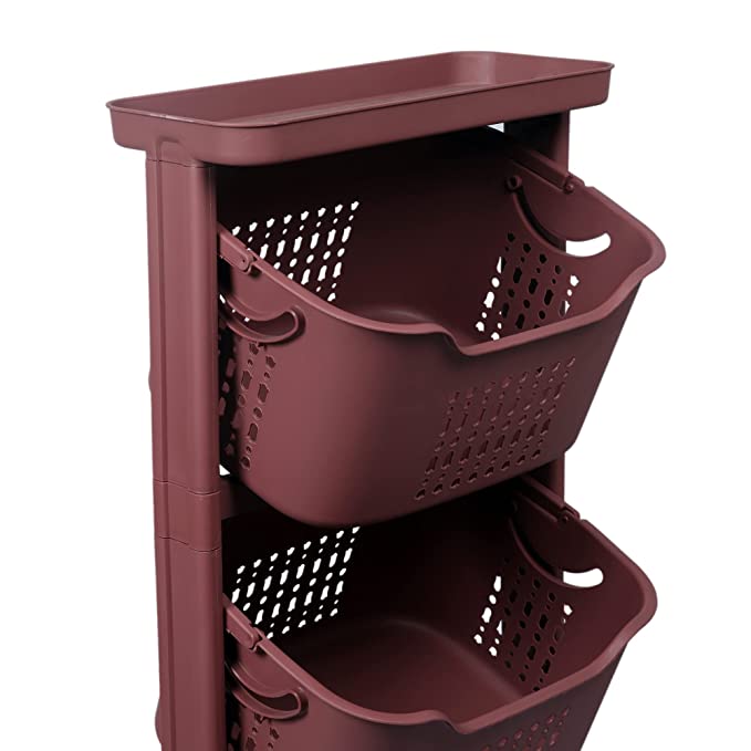 Storage Rolling Cart (Brown)