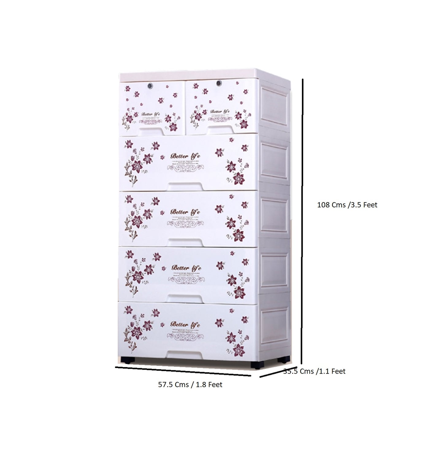 Flower Chest of Drawer