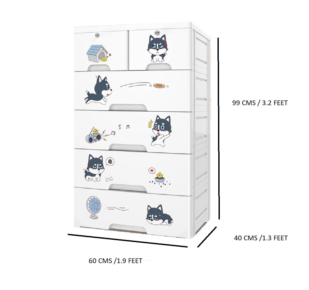 Meow Cat Chest of Drawer