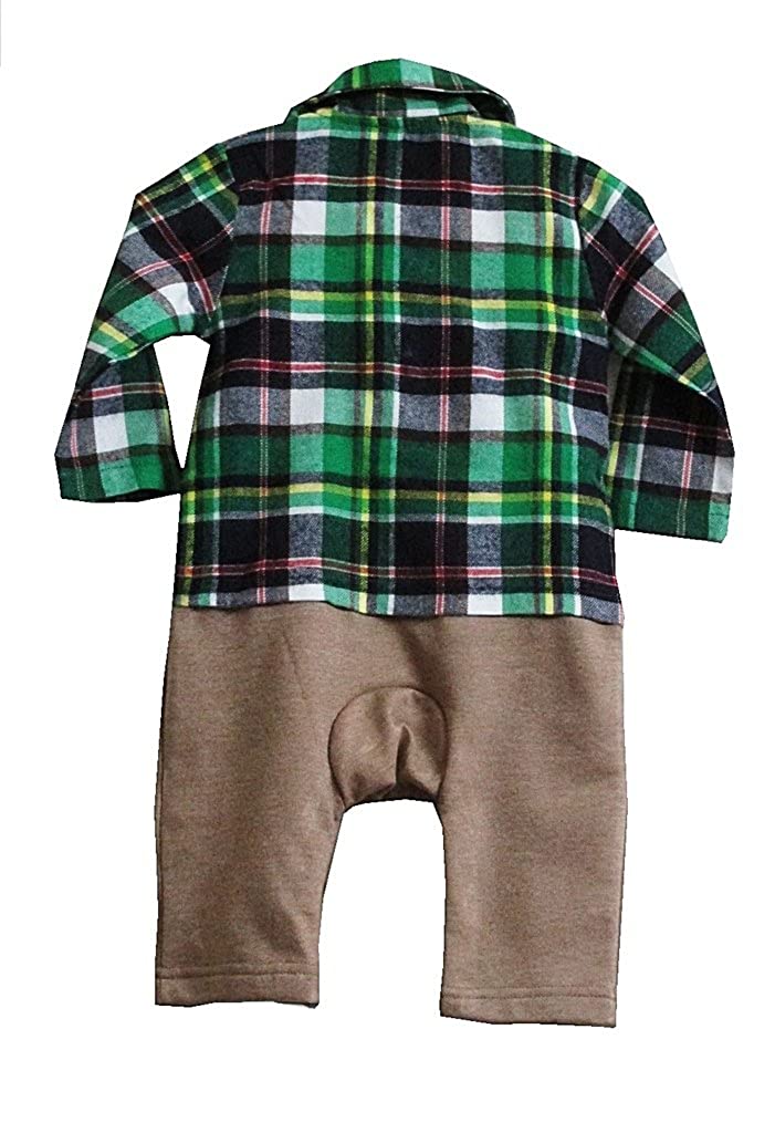 Baby Boys Plaid One Piece Romper 6-24 Months