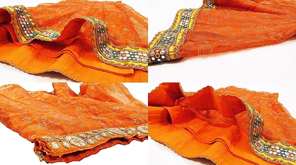 Baby Designer Lehenga Choli Golden Maroon 4-5 Years