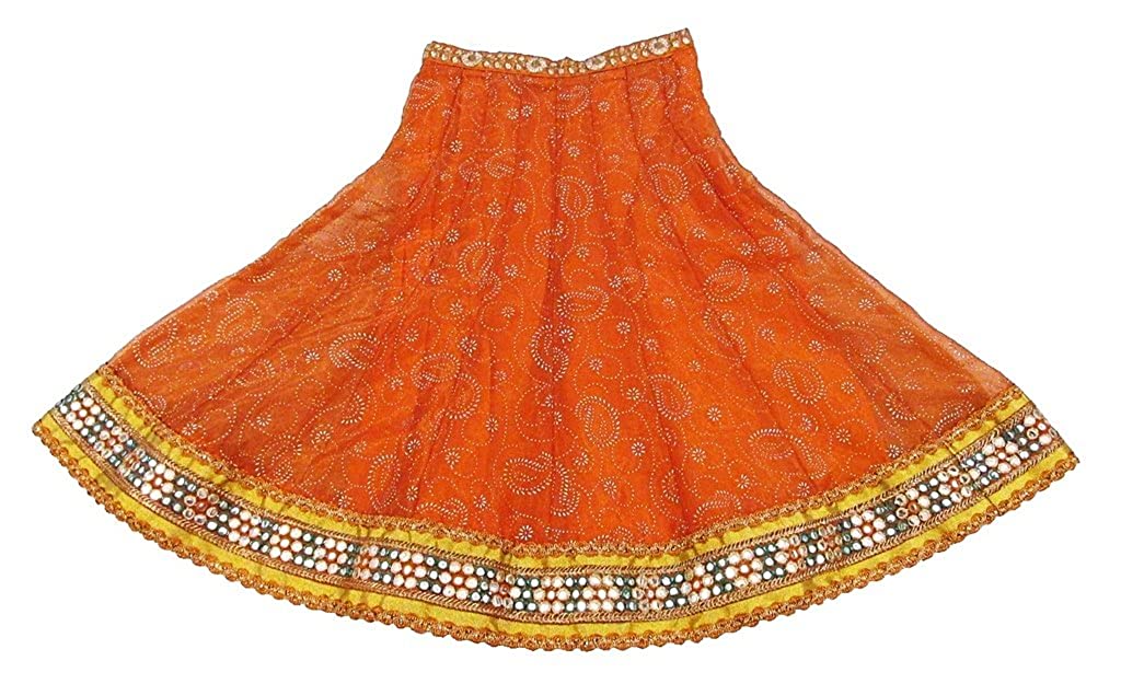 Baby Designer Lehenga Choli Golden Maroon 4-5 Years
