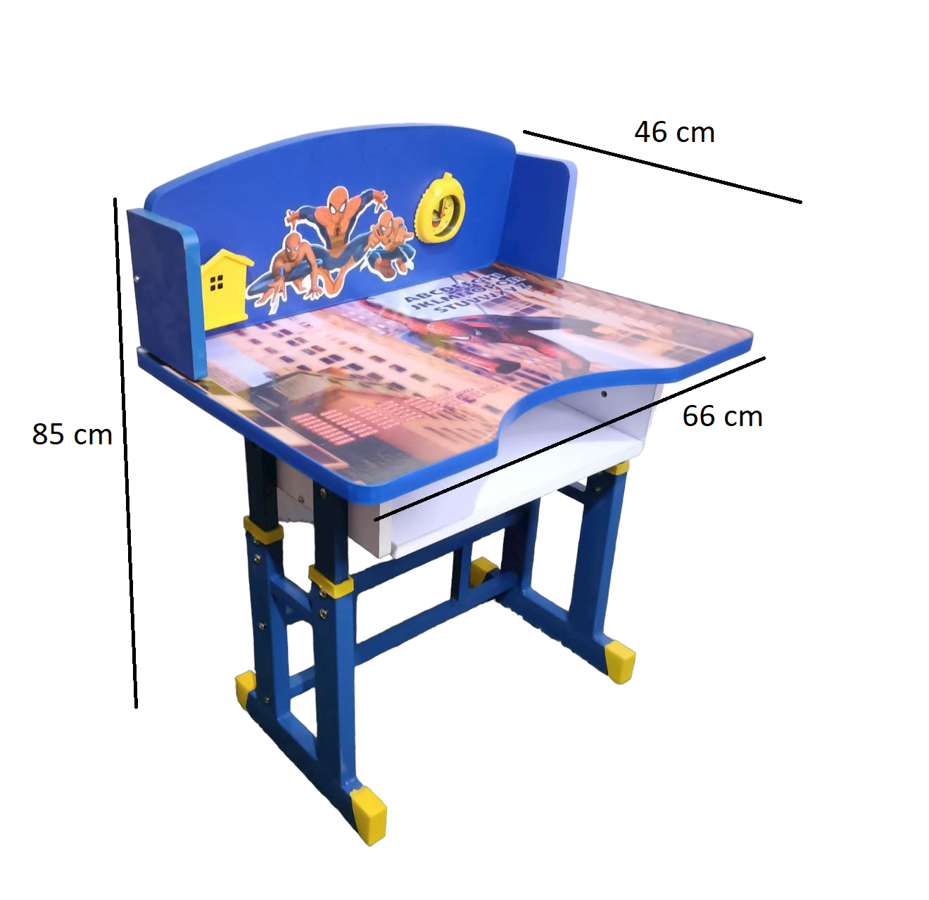 Height Adjustable Wood Desk Chair Blue (3-11 yrs)