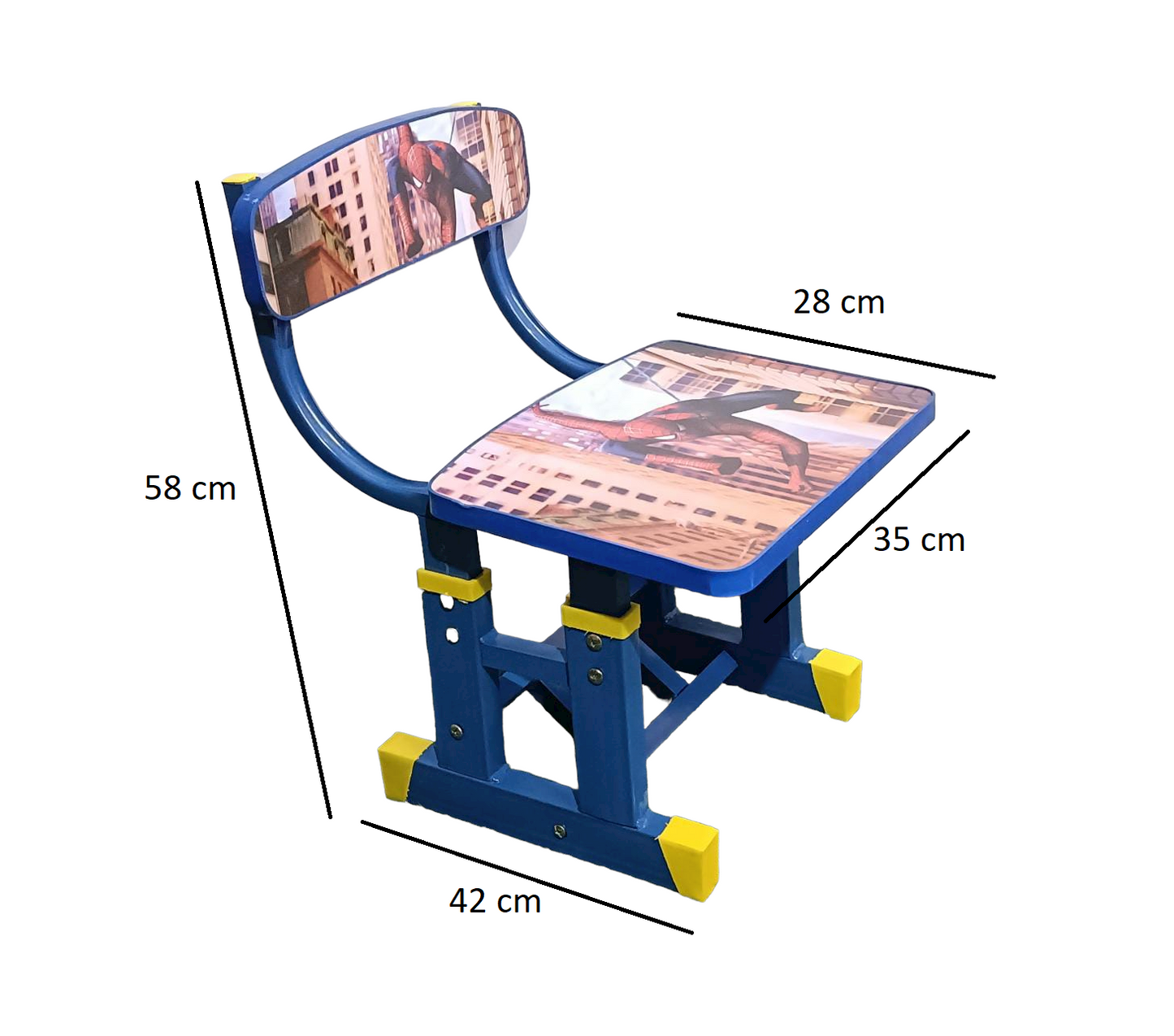 Height Adjustable Wood Desk Chair Blue (3-11 yrs)