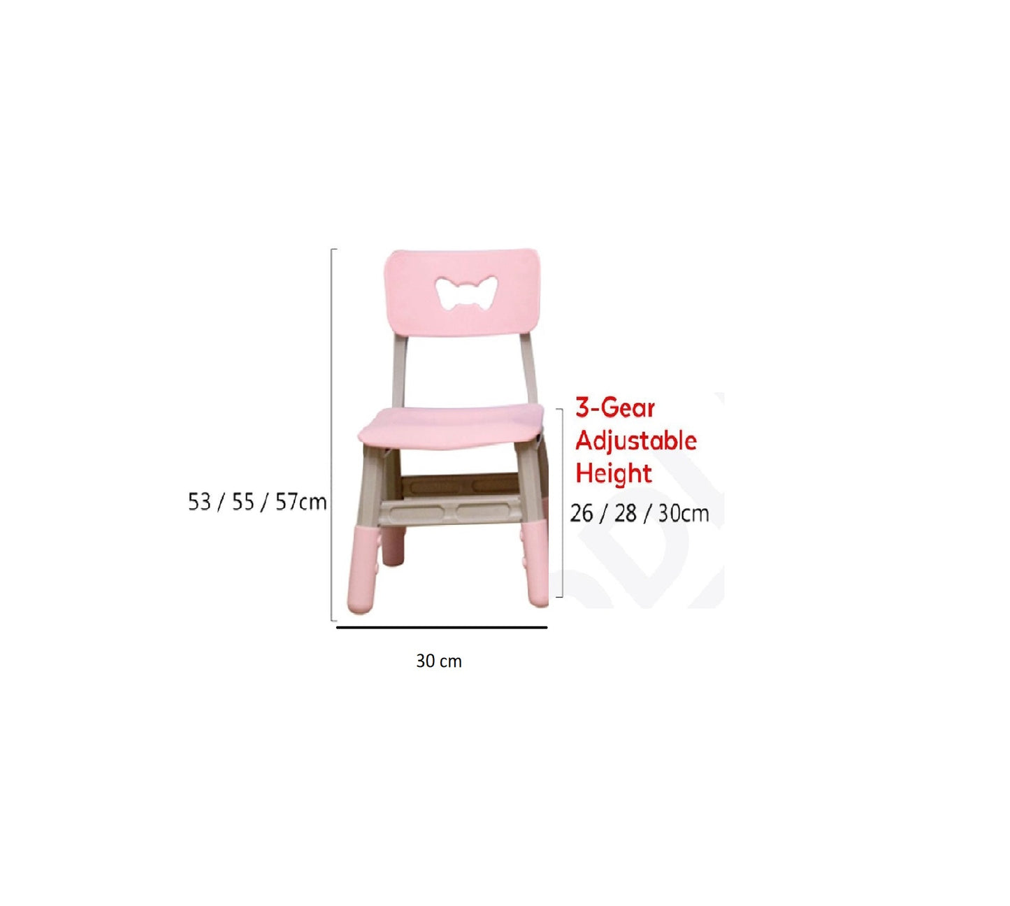 Height Adjustable Chair Pink (1-9 yrs)