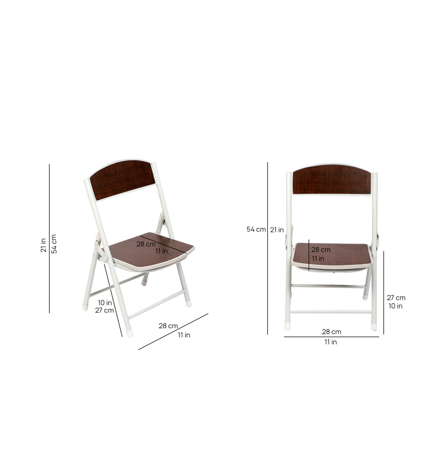 Foldable Table Chair Set Dark Coffee (3-6 yrs)