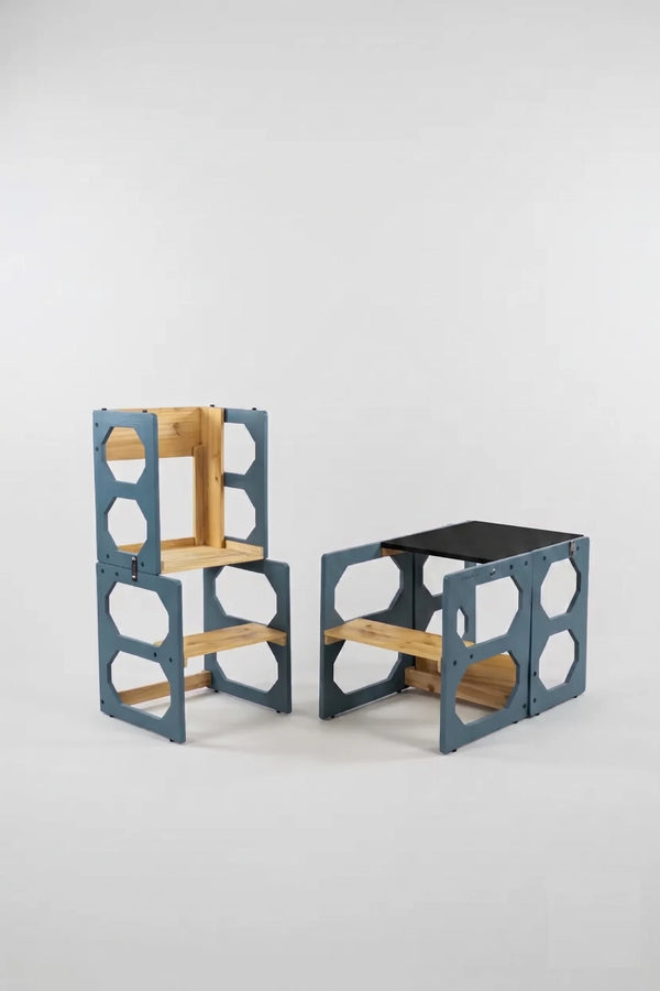 3-in-1 Kids Step Ladder, Table Chair & Blackboard (3–8 Yrs)