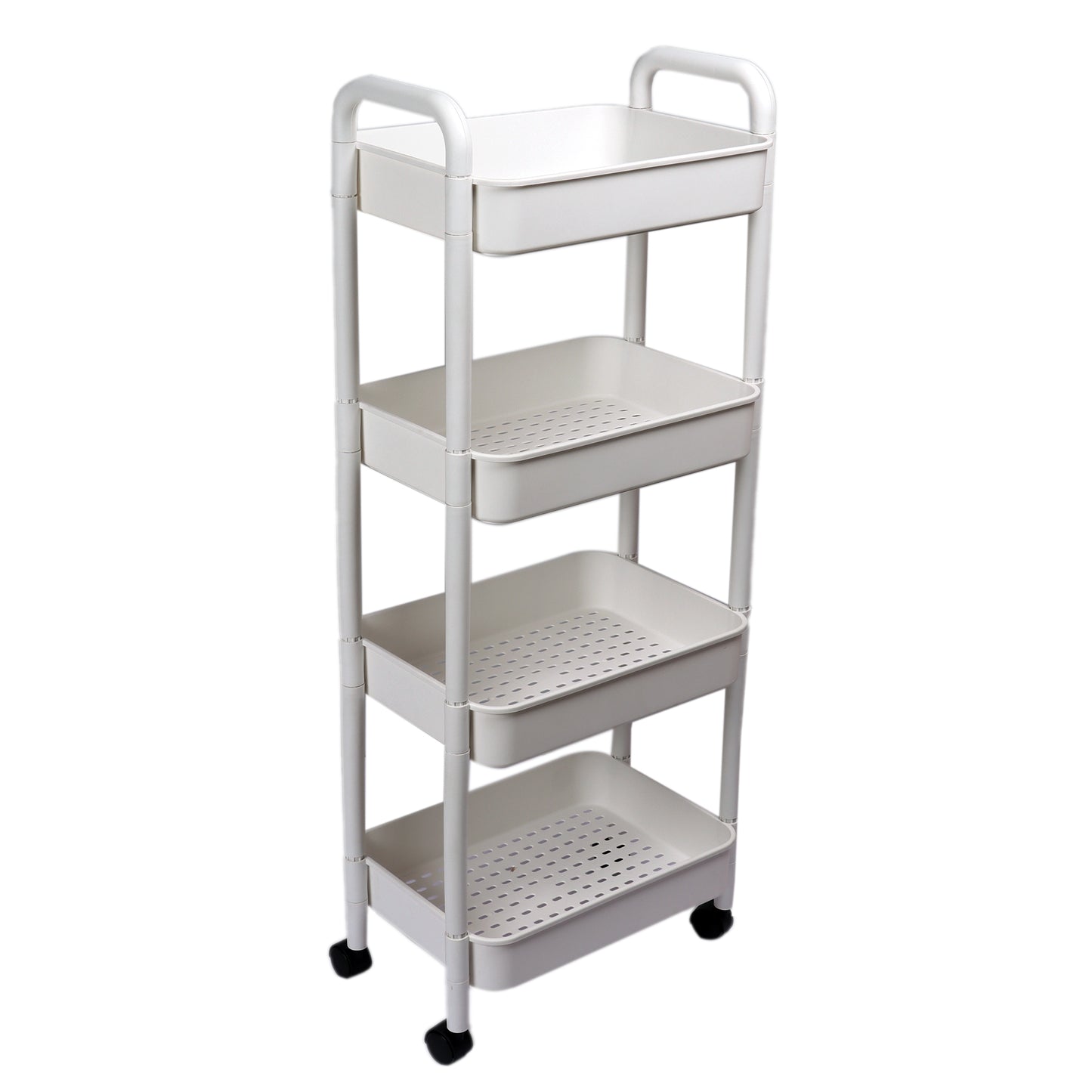 4 Layer Plastic Kitchen Storage Trolley