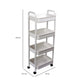 4 Layer Plastic Kitchen Storage Trolley