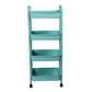 4 Layer Plastic Kitchen Storage Trolley Green