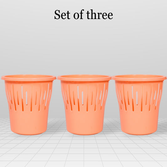 7 Liter Multi Utility Basket Orange Pack Of 3