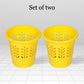 7 Liter Waste Basket Yellow Pack of 2