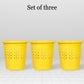 7 Liter Waste Basket Yellow Pack of 3