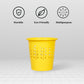 7 Liter Waste Basket Yellow Pack of 1